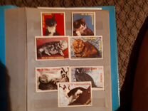 Почтовые марки кошки, животные