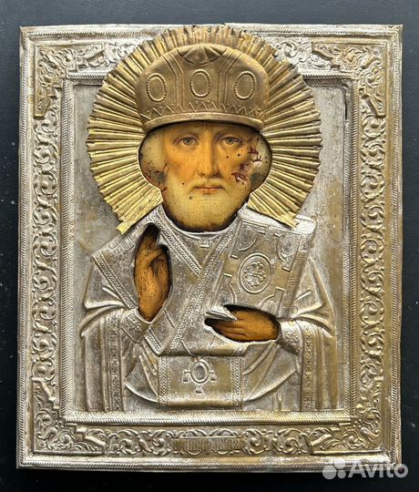 Икона Николай Чудотворец Зимний