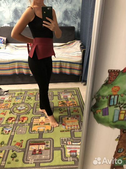 Баска кожаная новая бордовая