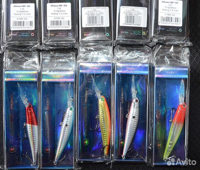 Набор воблеров для троллинга Attacca 90F-DD 5 штук