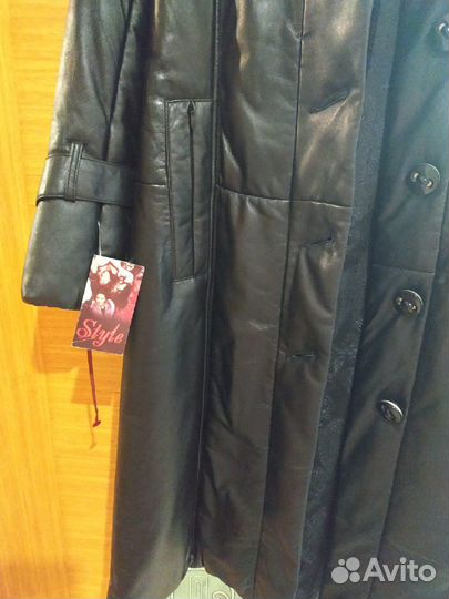 Продам новый кожаный плащ