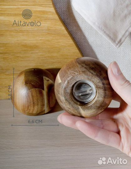 Солонка и перечница из дерева