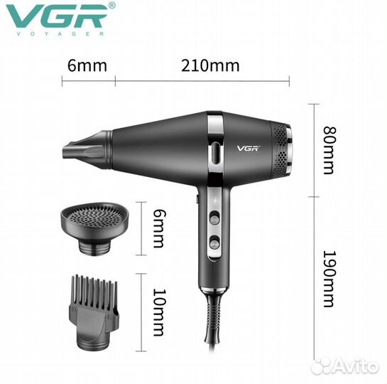 Фен профессиональный VGR новый