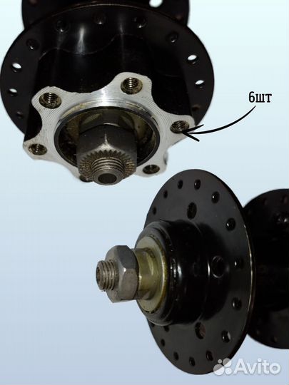 Втулка передняя под дисковый тормоз, 36 спиц