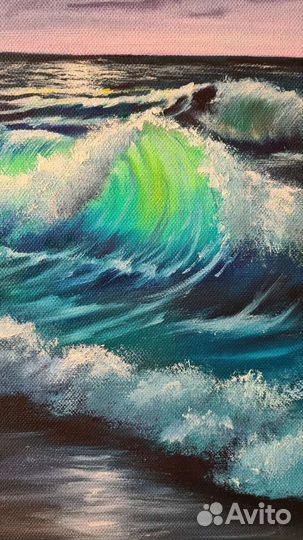 Картина маслом на холсте море пейзаж