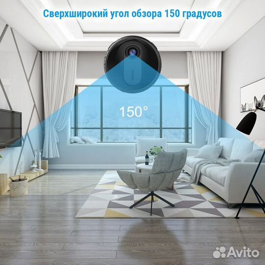 Мини Wi-fi видеокамера с аккумулятором IP