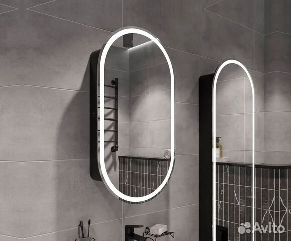 Зеркальный шкаф в ванную с подсветкой