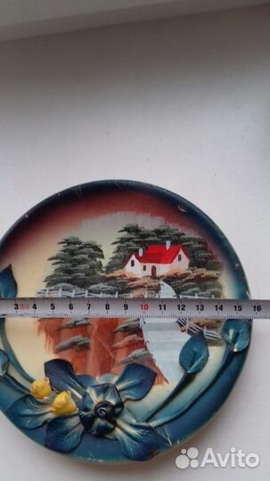 Декоративное панно. Тарелка в коже