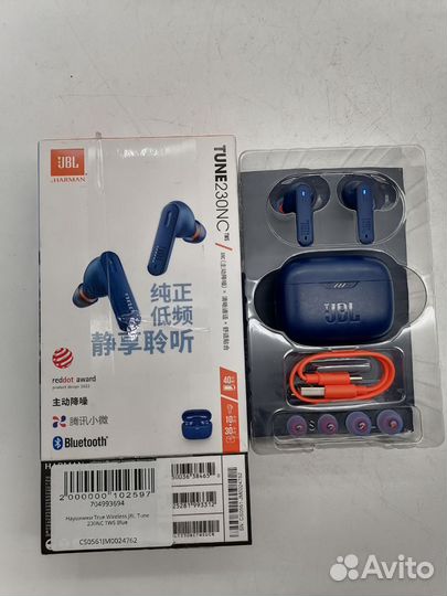 Наушники True Wireless JBL Tune 230NC TWS Blue