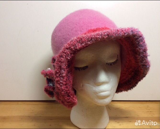 Дизайнерская шляпка с цветком, 56-58, арт 145