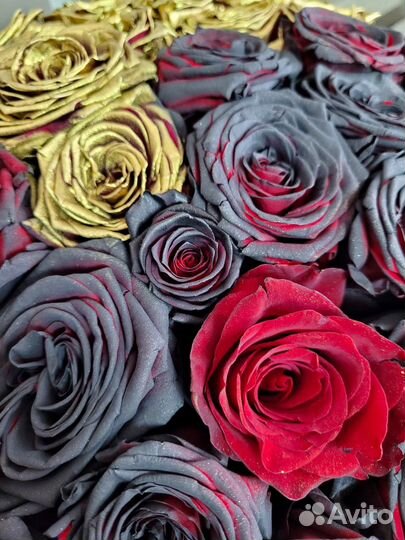 Черные розы букет