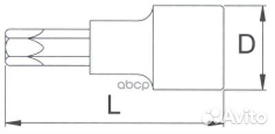 Головка торцевая с вставкой torx 1/4 T25 H2T25