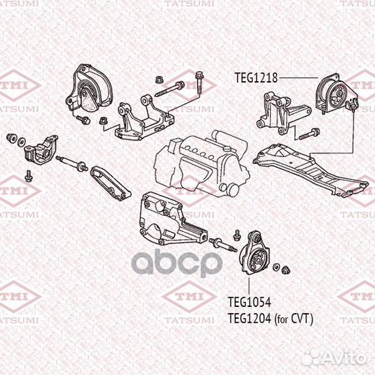 Опора двигателя задняя honda HR-V 99- tatsumi