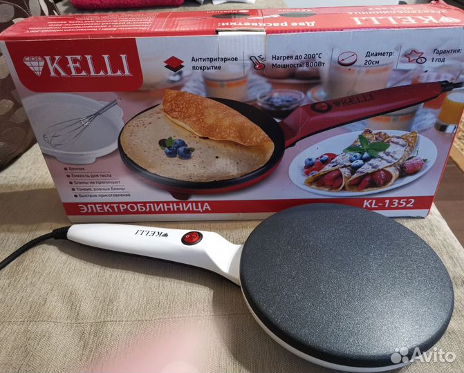 Блинница электрическая kelli, KL-1352