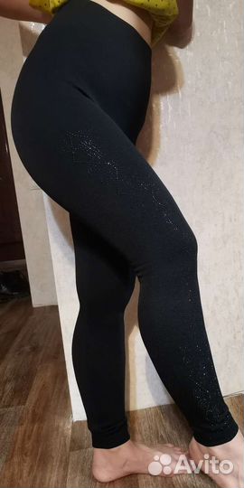 Новые лосины со стразами с утеплением