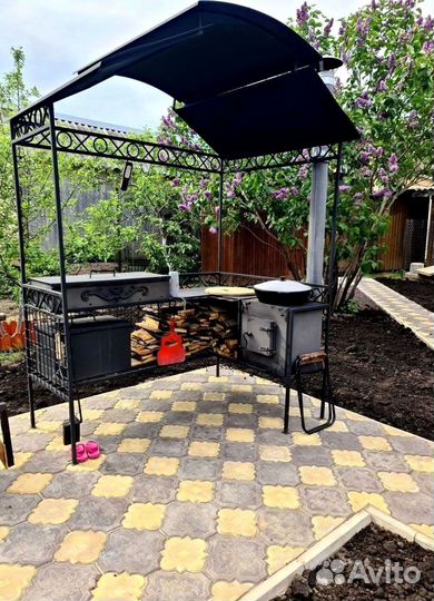 Мангал с печью