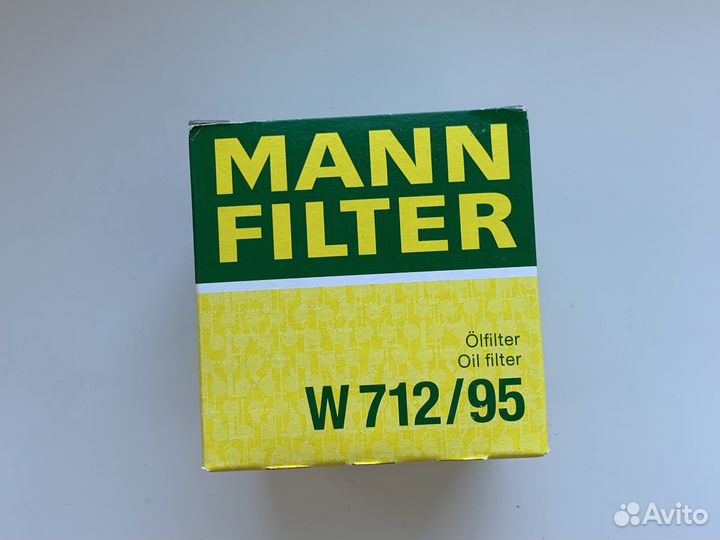 Фильтр масляный mann W712/95 оригинал, germany