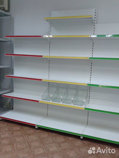 Стеллажи торговые пристенные