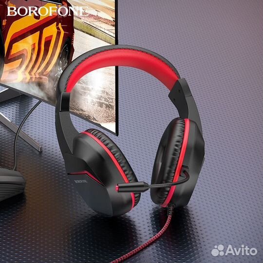 Гарнитура borofone B0104 gaming RED