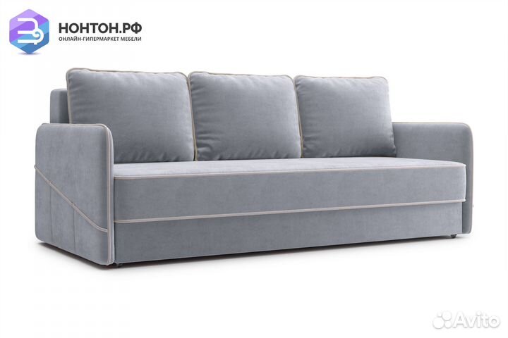 Диван еврокнижка Энерджи 3-х местный серый