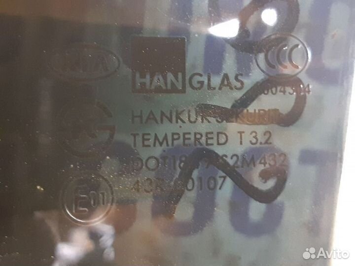 Стекло двери задней левой Kia Spectra