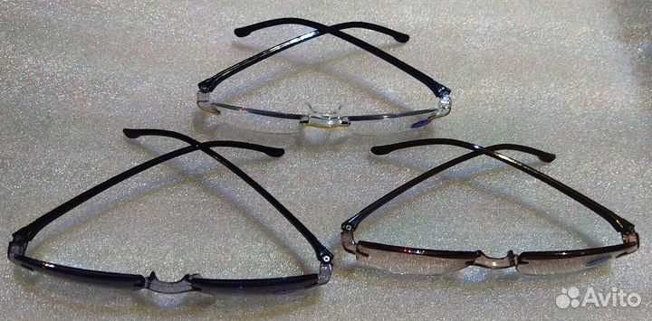 Очки для чтения легкие без оправы с уф фильтром и