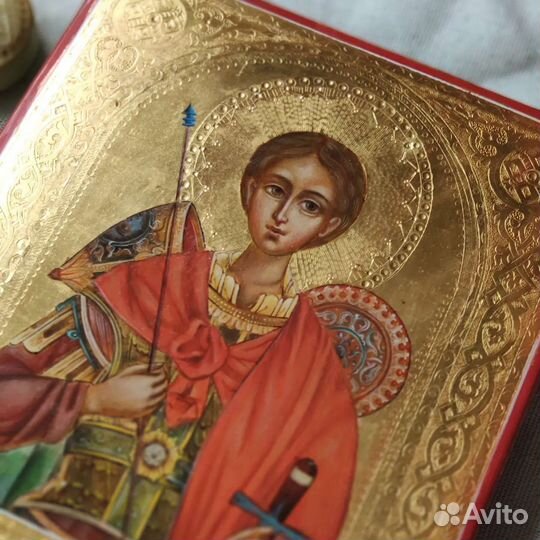 Икона Святой Дмитрий Солунский рукописная