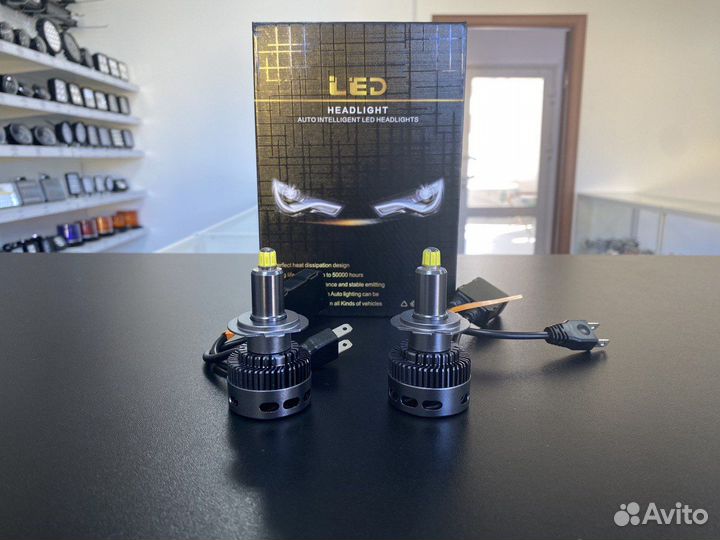 LED светодиодные лампы в линзу H7