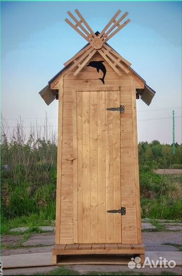 Уличный туалет деревянный TOP230
