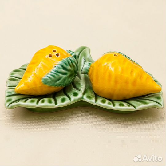 Винтаж Набор для специй Лимоны Фаянс Португалия