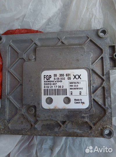 Блок управления двигателем opel vectra c 2008 1.8