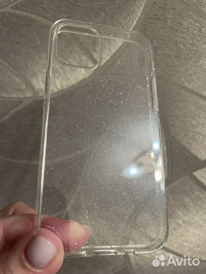 Чехол на iPhone 12 mini,новый,с блёстками
