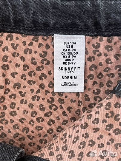 Джинсовая куртка и джинсы для девочки 128-140 H&M