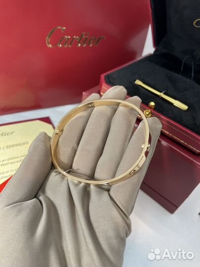 Браслет cartier love с бриллиантами