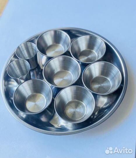 Набор посуды для предложения бхоги/освящения пищи