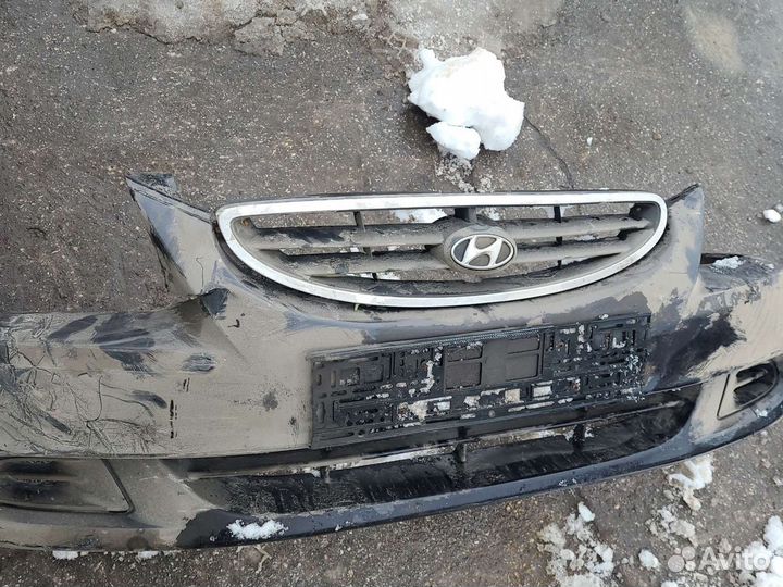 Бампер передний hyundai accent