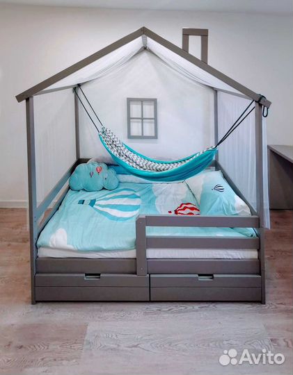 Кроватка MY place от 2х лет берёза с бортикомТерем