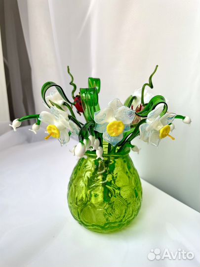 Нарцисс ландыш 18-20 см художественное стекло