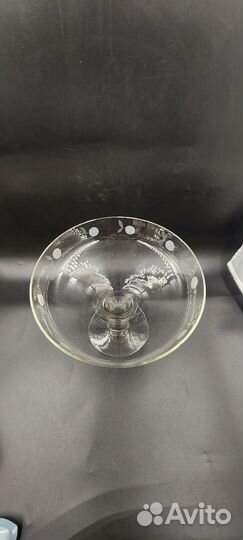 Стеклянная фруктовница СССР яблоки