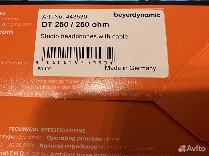 Наушники Beyerdynamic DT 250 (250 Ohm)