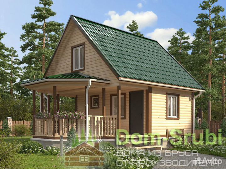 Спас Деменск. Хорошая Баня из бруса Б-19 (6х8)