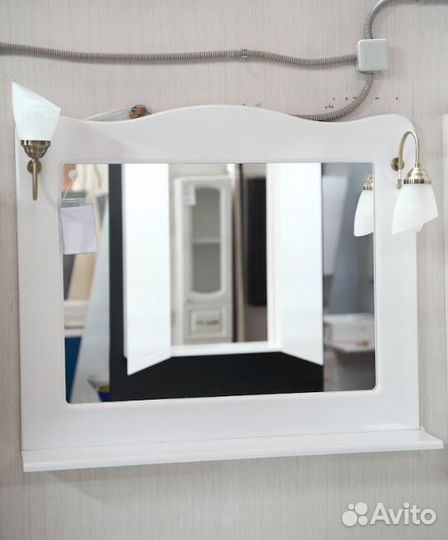 Зеркало Francesca Империя 90 белый полотно