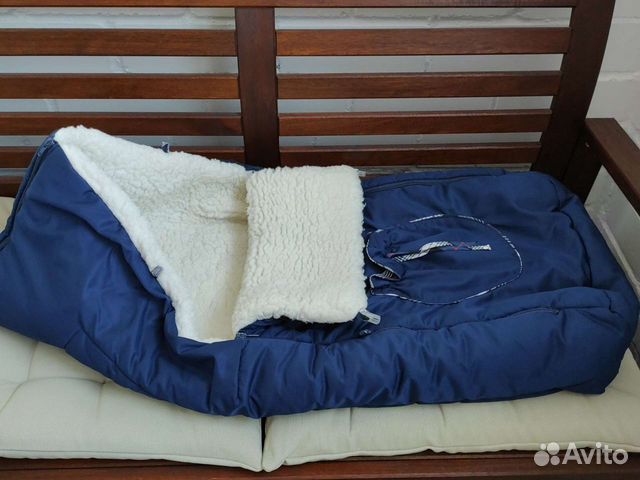 Зимний конверт в коляску на овчине