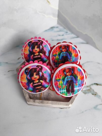 Резинки для волос пуговки ручная работа девочки