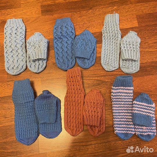 Носки шерстяные вязаные