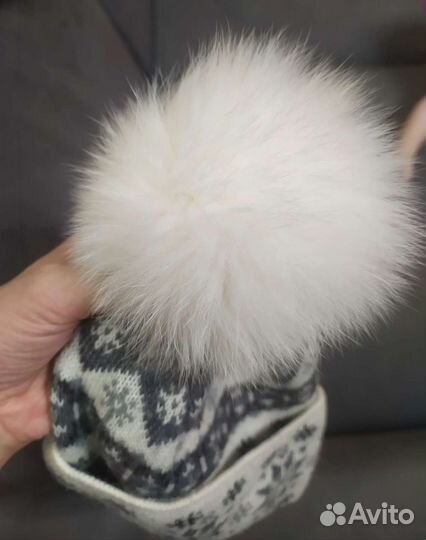 Вязаные шапка и снуд