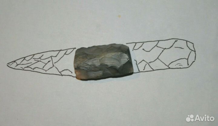 Фрагмент кремневого кинжала, неолит ленинградской