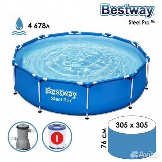 Каркасный бассейн круглый