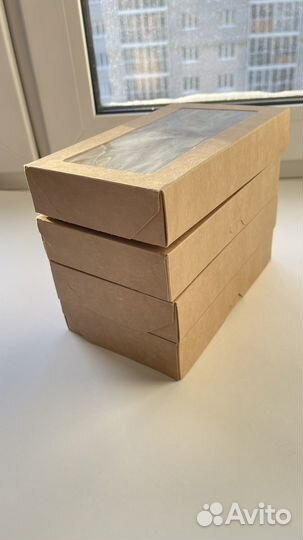 Крафт коробки с окошком