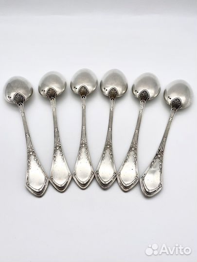 Набор столовых ложек 6 штук Хемпель серебро 800 пр
